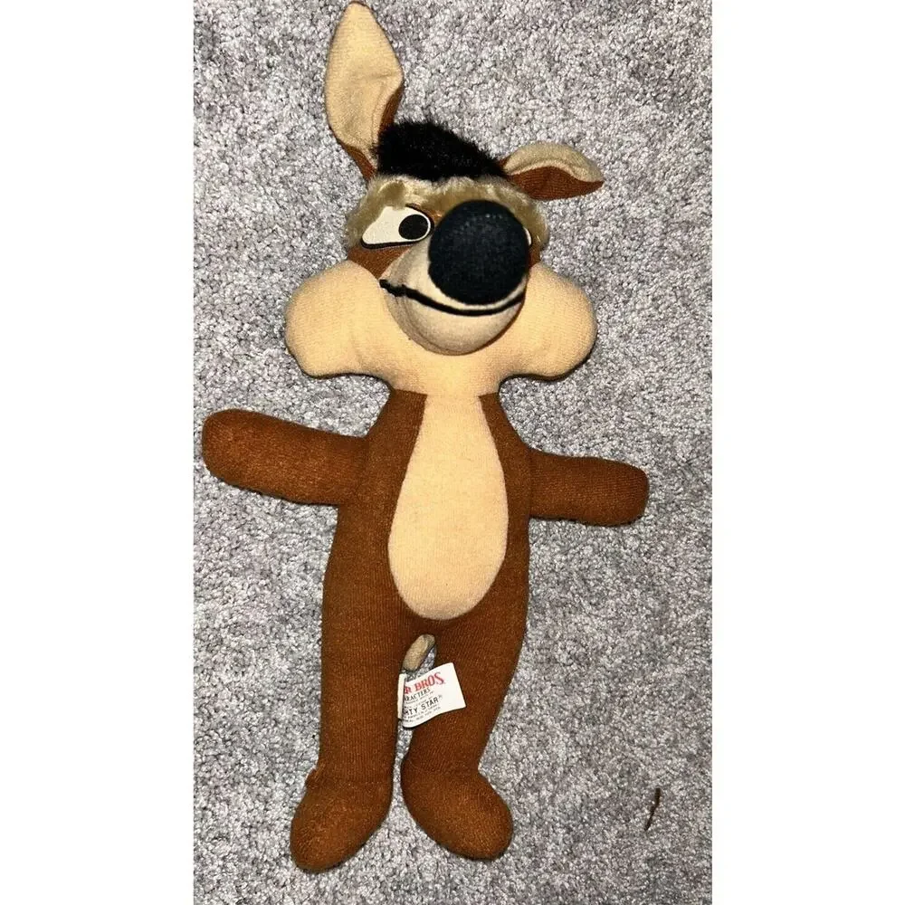Wile E. Coyote Plush Toy Vintage 1971 Warner Bros‎ Plush Mighty Star VINTAGE